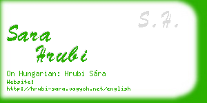 sara hrubi business card